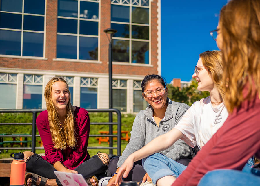 Students laughing together