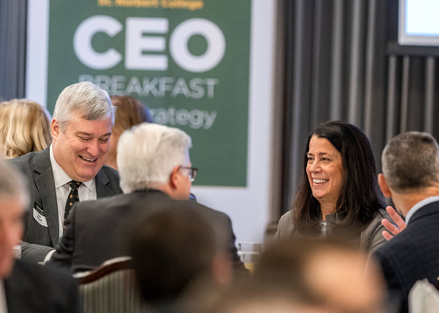 Participants during one of the breakfast series