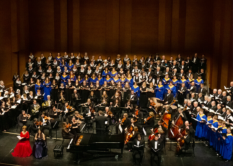 Chorale group performing